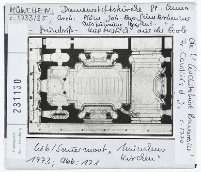 Vorschaubild München: Damenstiftskirche St. Anna, Grundriss 